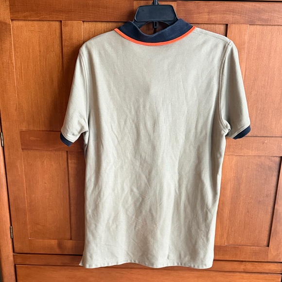 Psycho Bunny Khaki Polo with Navy Collar and Orange Trim - Picture 5 of 8